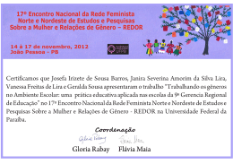 Certificamos que Josefa Irizete de Sousa Barros, Janira Severina