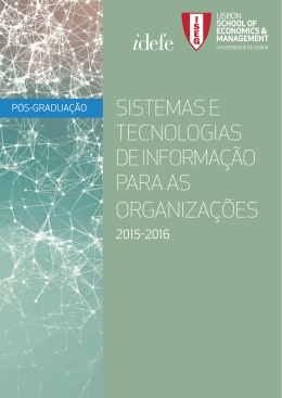 SiStemaS e tecnologiaS de informação para aS organizaçõeS