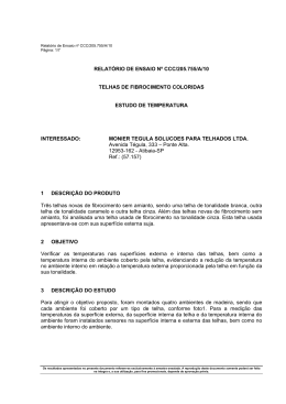 RELATÓRIO DE ENSAIO Nº CCC/205.755/A/10 TELHAS