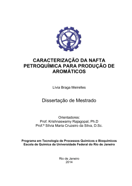 caracterização da nafta petroquímica para produção - TPQB