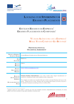 looking for students for erasmus placements