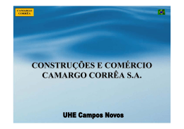 UHE Campos Novos – Camargo Corrêa, em