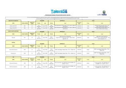 cronograma semanal de qualificação novos talentos