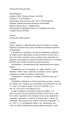 Tribunal de Contas da União Dados Materiais: Acórdão 190/93