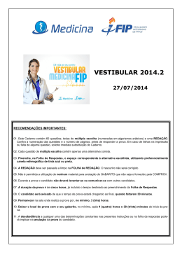 Vestibular de Medicina 2014 - Provas Objetivas