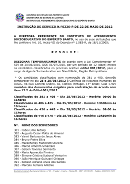 of/sejus/gsaa/nº 0/99 - Iases - Governo do Estado do Espírito Santo