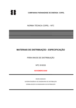 Norma Copel-NTC810033 Materiais de Distribuição