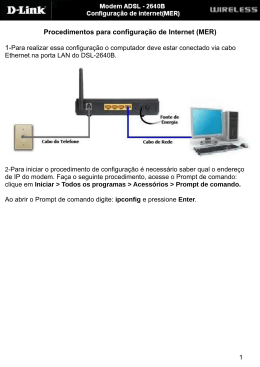 Procedimentos para configuração de Internet (MER) - D-Link