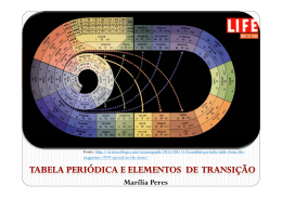 Tabela Periódica e Elementos de Transição