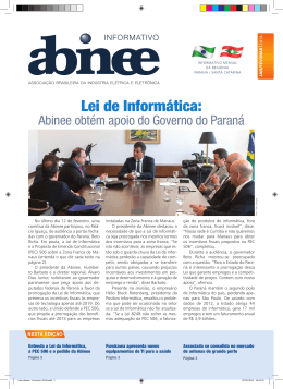 Lei de Informática: - Abinee - Associação Brasileira da Indústria
