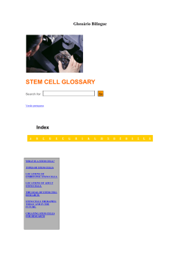 STEM CELL GLOSSARY