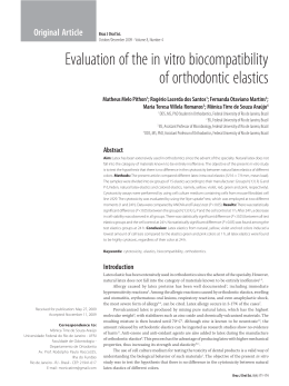 Evaluation of the in vitro biocompatibility of orthodontic elastics