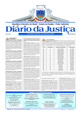 diário da justiça - Tribunal de Justiça da Paraíba