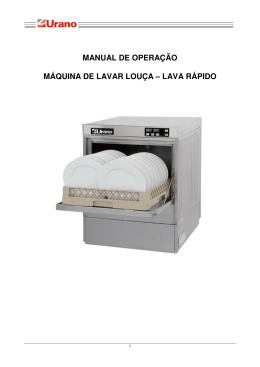 manual de operação máquina de lavar louça – lava rápido