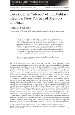 New Politics of Memory in Brazil