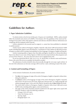 Guidelines for Authors