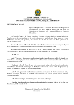 resolução nº 39/2013 - Universidade Federal da Paraíba