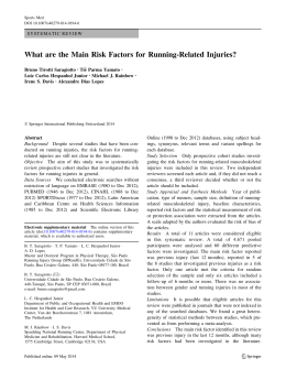 What are the Main Risk Factors for Running-Related