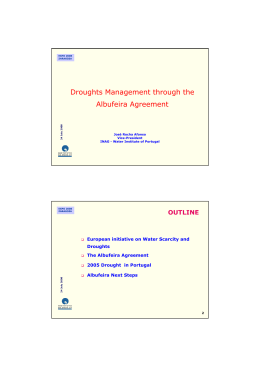 Droughts Management through the Albufeira Agreement