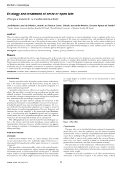 Etiology and treatment of anterior open bite