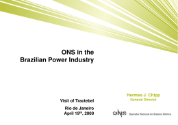 ONS in the Brazilian Power Industry