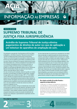 SUPREMO TRIBUNAL DE JUSTIÇA FIXA JURISPRUDÊNCIA