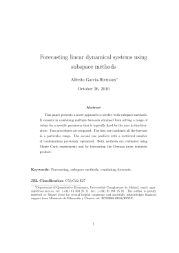 Forecasting linear dynamical systems using subspace methods