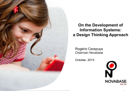 On the Development of Information Systems: a Design