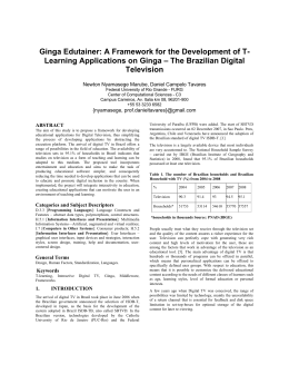 Ginga Edutainer: A Framework for the Development of T