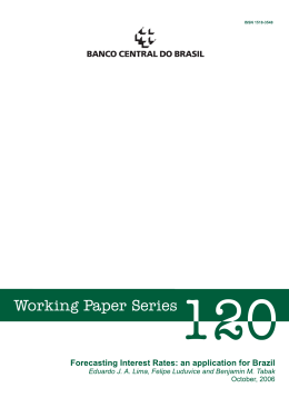 Working Paper Series 120 - Banco Central do Brasil