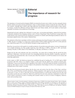 Editorial The importance of research for progress