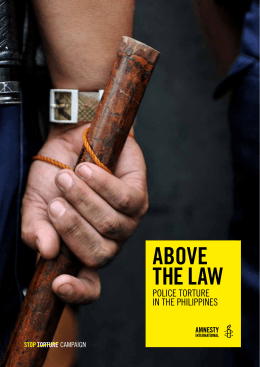 Above the law: police torture in the Philippines