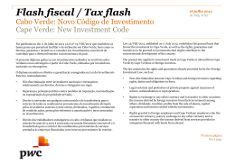 Cabo Verde: Novo Código de Investimento