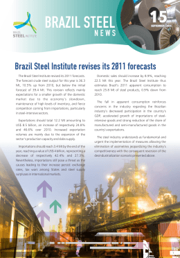 Brazil Steel Institute revises its 2011 forecasts
