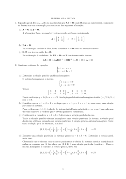 primeira aula prática 1. Supondo que A,B ∈ M (R) s˜ao matrizes tais