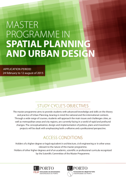 master programme in spatial planning and urban design