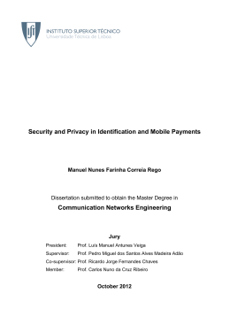 Security and Privacy in Identification and Mobile Payments