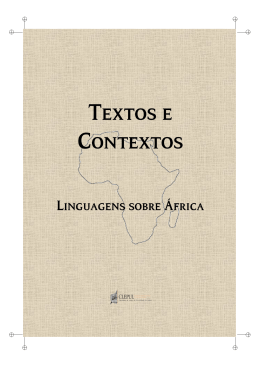Textos. Contextos. Linguagens sobre África