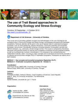 The use of Trait Based approaches in Community Ecology