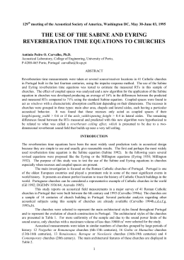 The use of the Sabine and Eyring reverberation time equations