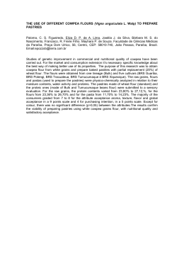 THE USE OF DIFFERENT COWPEA FLOURS (Vigna unguiculata L