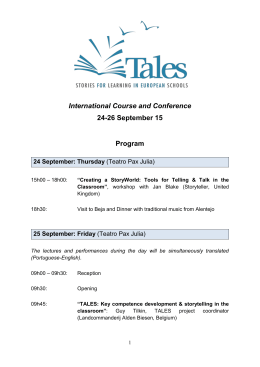 International Course and Conference 24-26 September 15