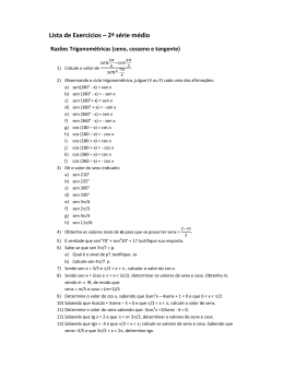 Lista de Exercicios - Razoes Trigonometricas