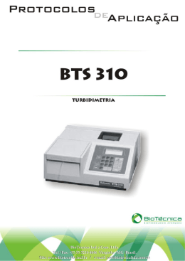 BTS 310 . Turbidimetria