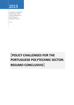 Policy Challenges for the Portuguese Polytechnic Sector: Resumo