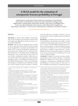 A FRAX model for the estimation of osteoporotic fracture probability