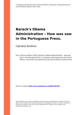 Barack`s Obama Administration – How was saw in the Portuguese