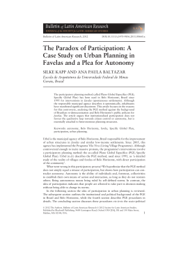 The Paradox of Participation - Universidade Federal de Minas Gerais
