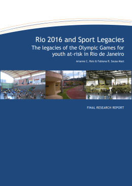 Rio 2016 and Sport Legacies