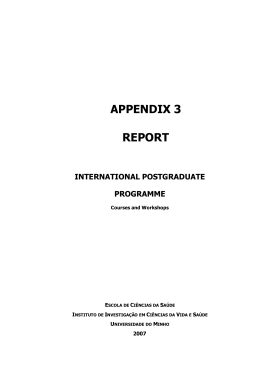 appendix 3 report - Escola de Ciências da Saúde